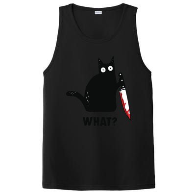 Cat What Black Cat Murderous Cat With Knife PosiCharge Competitor Tank