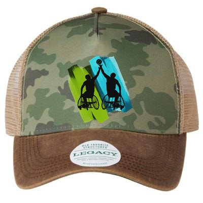 Cool Wheelchair Basketball Game Legacy Tie Dye Trucker Hat