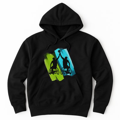Cool Wheelchair Basketball Game Hoodie