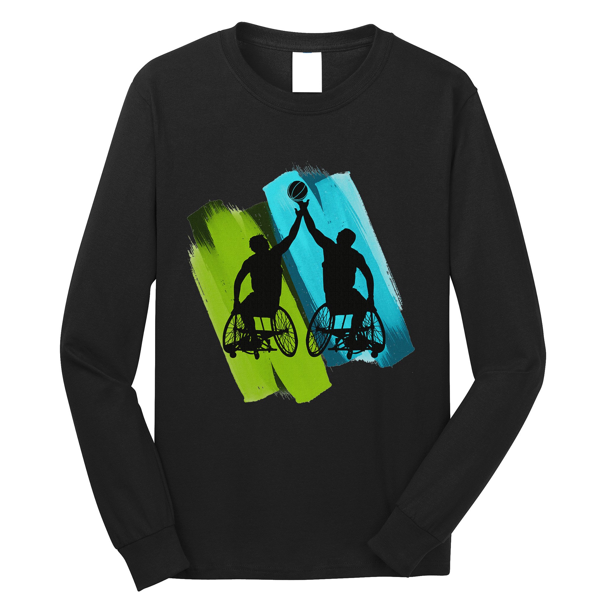 Cool Wheelchair Basketball Game Long Sleeve Shirt