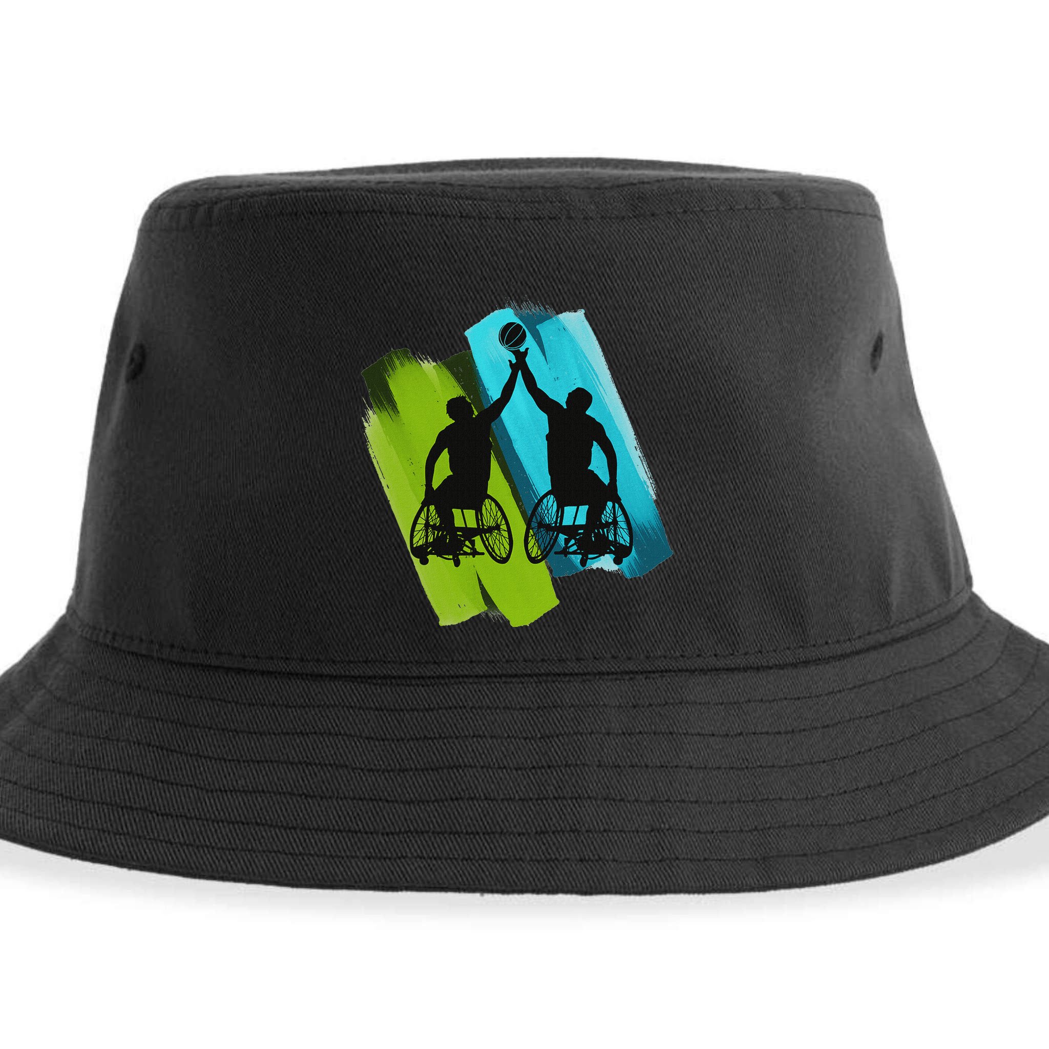 Cool Wheelchair Basketball Game Sustainable Bucket Hat