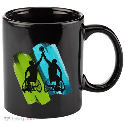 Cool Wheelchair Basketball Game 11oz C Handle Ceramic Mug