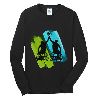 Cool Wheelchair Basketball Game Tall Long Sleeve T-Shirt