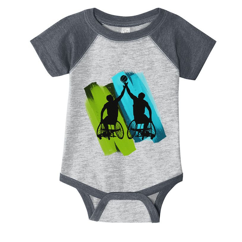 Cool Wheelchair Basketball Game Infant Baby Jersey Bodysuit
