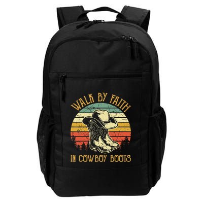 Christian Walk By Faith In Cowboy Boots Cowgirl Western Backpack