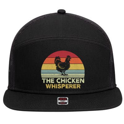 Chicken Whisperer Backyard Chicken Lover Farmer 7 Panel Mesh Trucker Snapback Hat