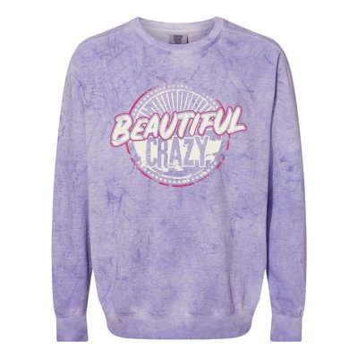 Crazy Wo Beautiful Country Music Girl Design Idea Colorblast Crewneck Sweatshirt