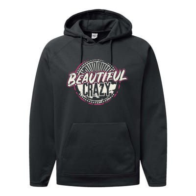 Crazy Wo Beautiful Country Music Girl Design Idea Performance Fleece Hoodie