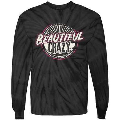 Crazy Wo Beautiful Country Music Girl Design Idea Tie-Dye Long Sleeve Shirt