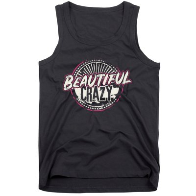 Crazy Wo Beautiful Country Music Girl Design Idea Tank Top