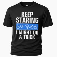 Cool Wheelchair Bound Art Cripple Handicapped Cooling Performance Crew T-Shirt