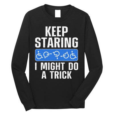 Cool Wheelchair Bound Art Cripple Handicapped Long Sleeve Shirt