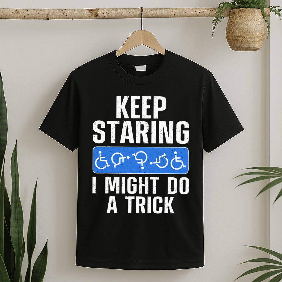 Cool Wheelchair Bound Art Cripple Handicapped T-Shirt