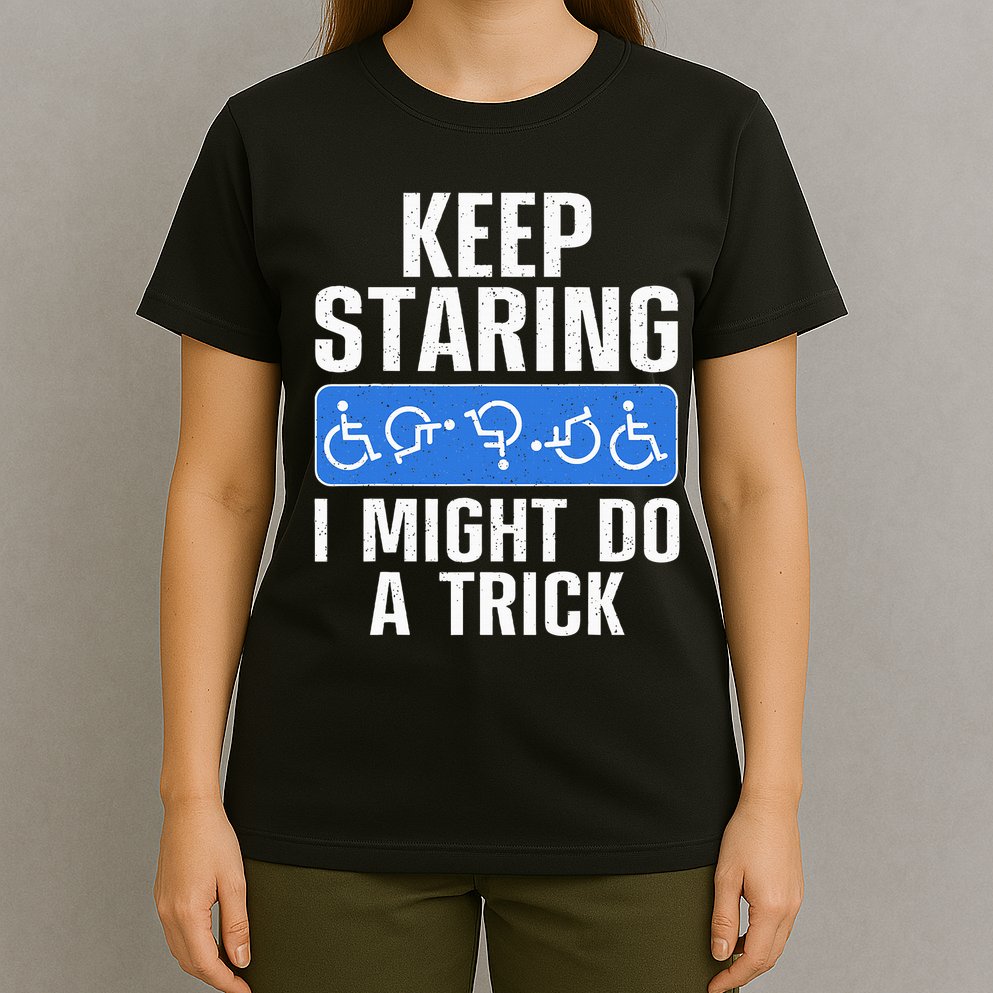 Cool Wheelchair Bound Art Cripple Handicapped T-Shirt