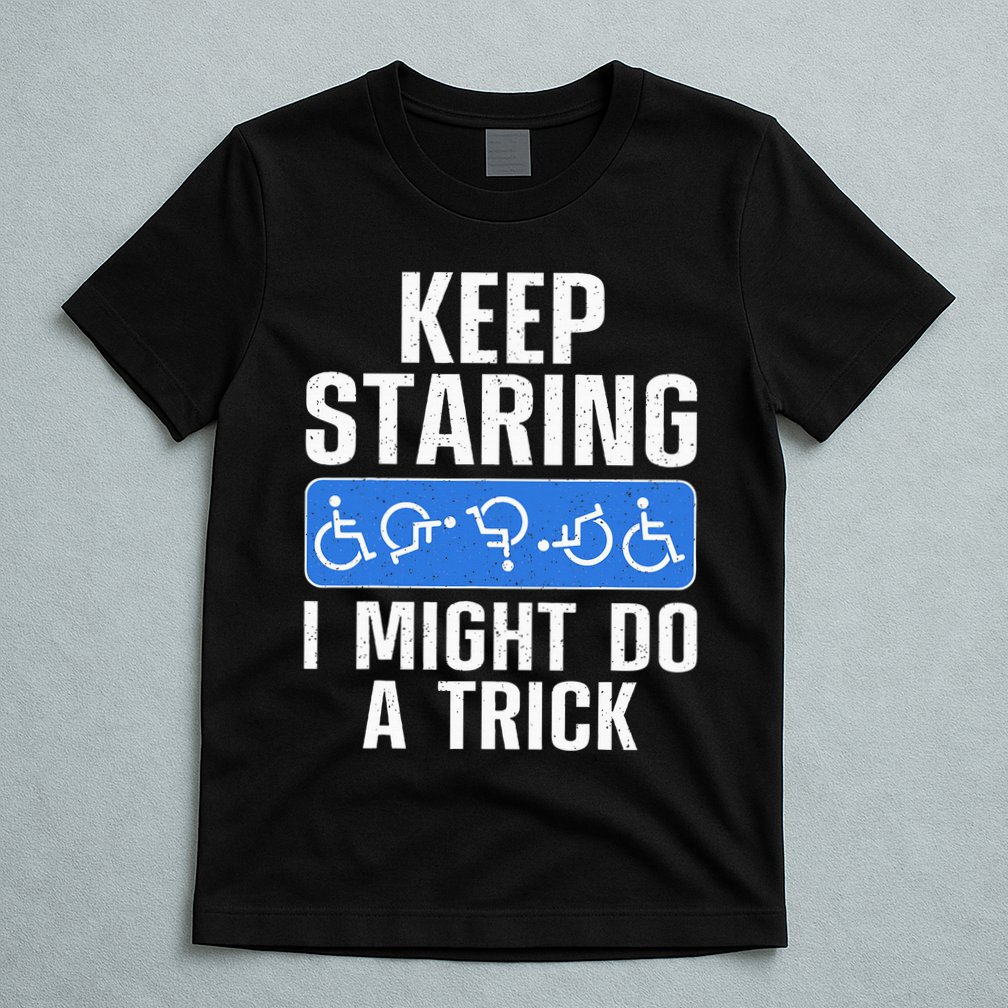 Cool Wheelchair Bound Art Cripple Handicapped T-Shirt