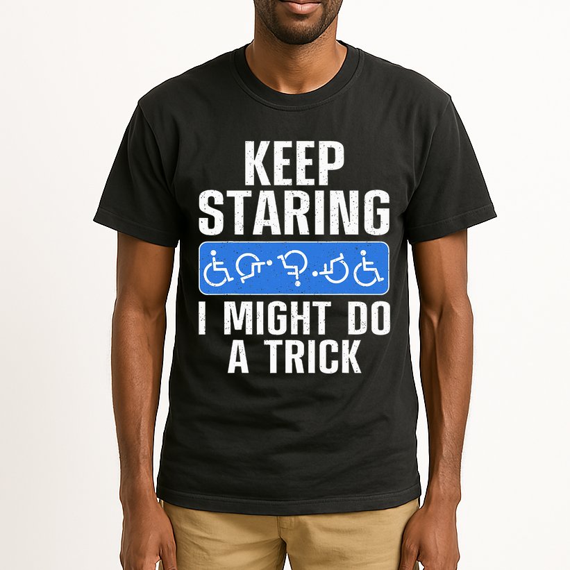 Cool Wheelchair Bound Art Cripple Handicapped Tall T-Shirt