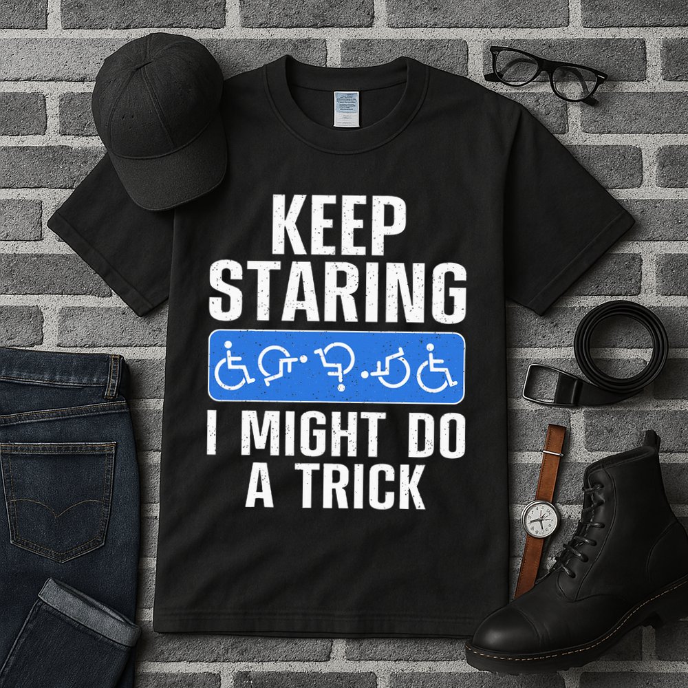 Cool Wheelchair Bound Art Cripple Handicapped Tall T-Shirt
