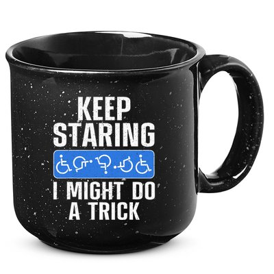 Cool Wheelchair Bound Art Cripple Handicapped 15oz Campfire Ceramic Mug