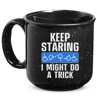 Cool Wheelchair Bound Art Cripple Handicapped 15oz Campfire Ceramic Mug