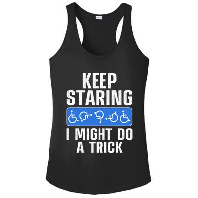 Cool Wheelchair Bound Art Cripple Handicapped Ladies PosiCharge Competitor Racerback Tank