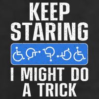 Cool Wheelchair Bound Art Cripple Handicapped Golf Towel