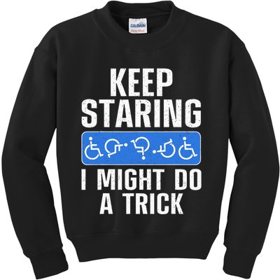 Cool Wheelchair Bound Art Cripple Handicapped Kids Sweatshirt