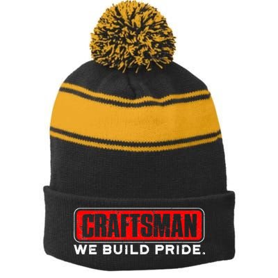 Craftsman We Build Pride Craftsman Stripe Pom Pom Beanie
