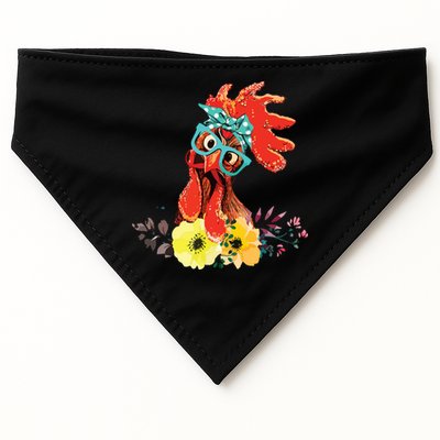 Chicken With Bandana Headband And Glasses Cute USA-Made Doggie Bandana