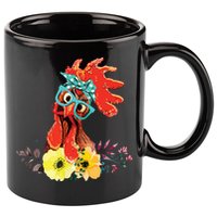 Chicken With Bandana Headband And Glasses Cute 11oz C Handle Ceramic Mug