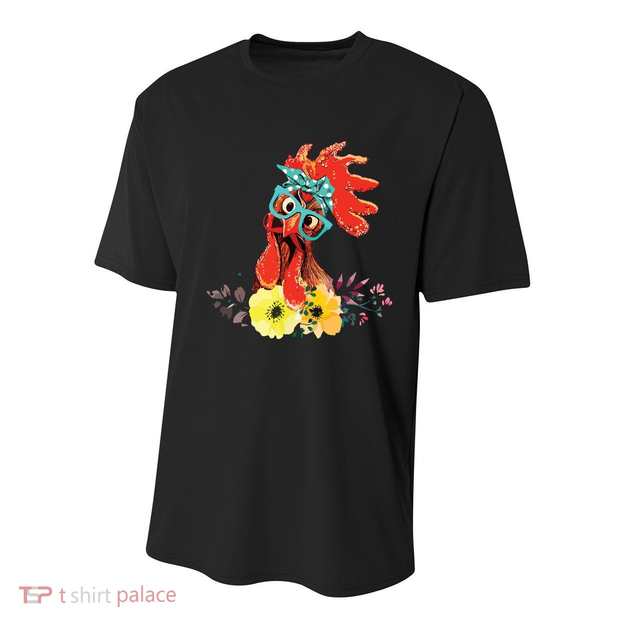 Chicken With Bandana Headband And Glasses Cute Youth Performance Sprint T-Shirt