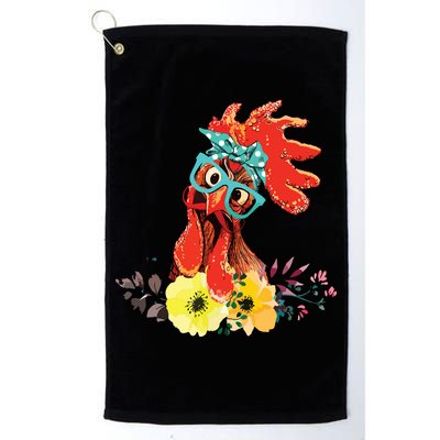 Chicken With Bandana Headband And Glasses Cute Golf Towel