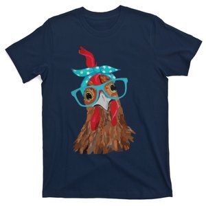 Chicken With Bandana Headband And Glasses Cute T-Shirt