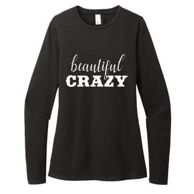 Crazy Women Beautiful Country Music Girl Design Idea Womens CVC Long Sleeve Shirt