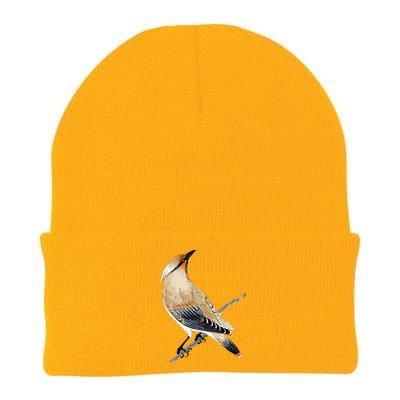 Cedar Waxwing Bird Ornithology Beautiful Songbird Knit Cap Winter Beanie