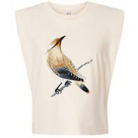 Cedar Waxwing Bird Ornithology Beautiful Songbird Garment-Dyed Women's Muscle Tee