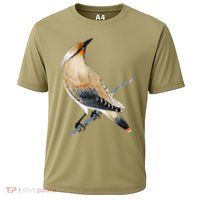 Cedar Waxwing Bird Ornithology Beautiful Songbird Performance Shirt