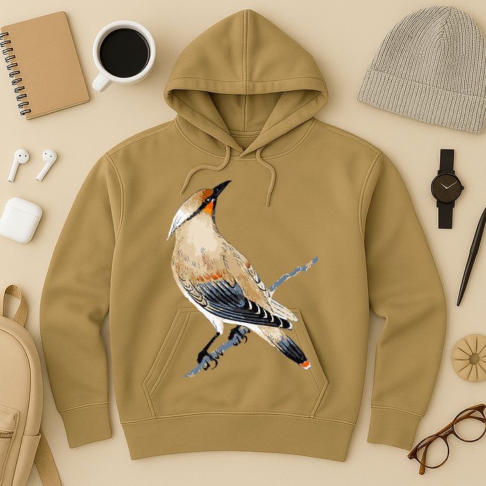 Cedar Waxwing Bird Ornithology Beautiful Songbird Hoodie