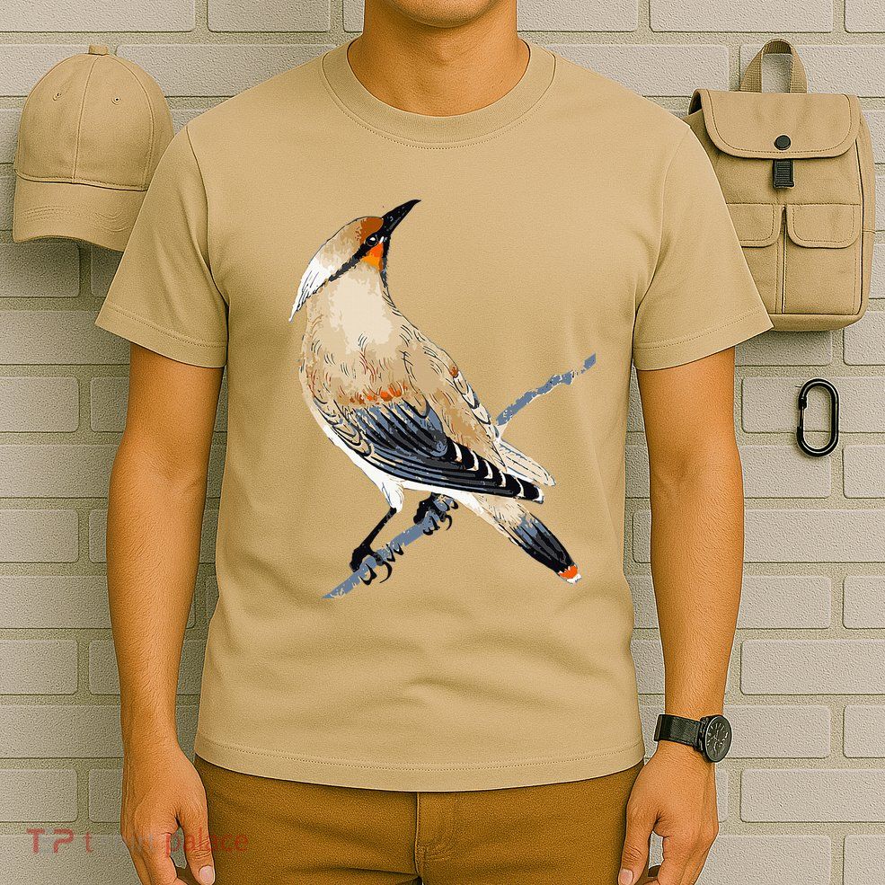 Cedar Waxwing Bird Ornithology Beautiful Songbird T-Shirt