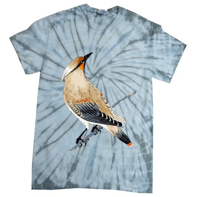 Cedar Waxwing Bird Ornithology Beautiful Songbird Tie-Dye T-Shirt