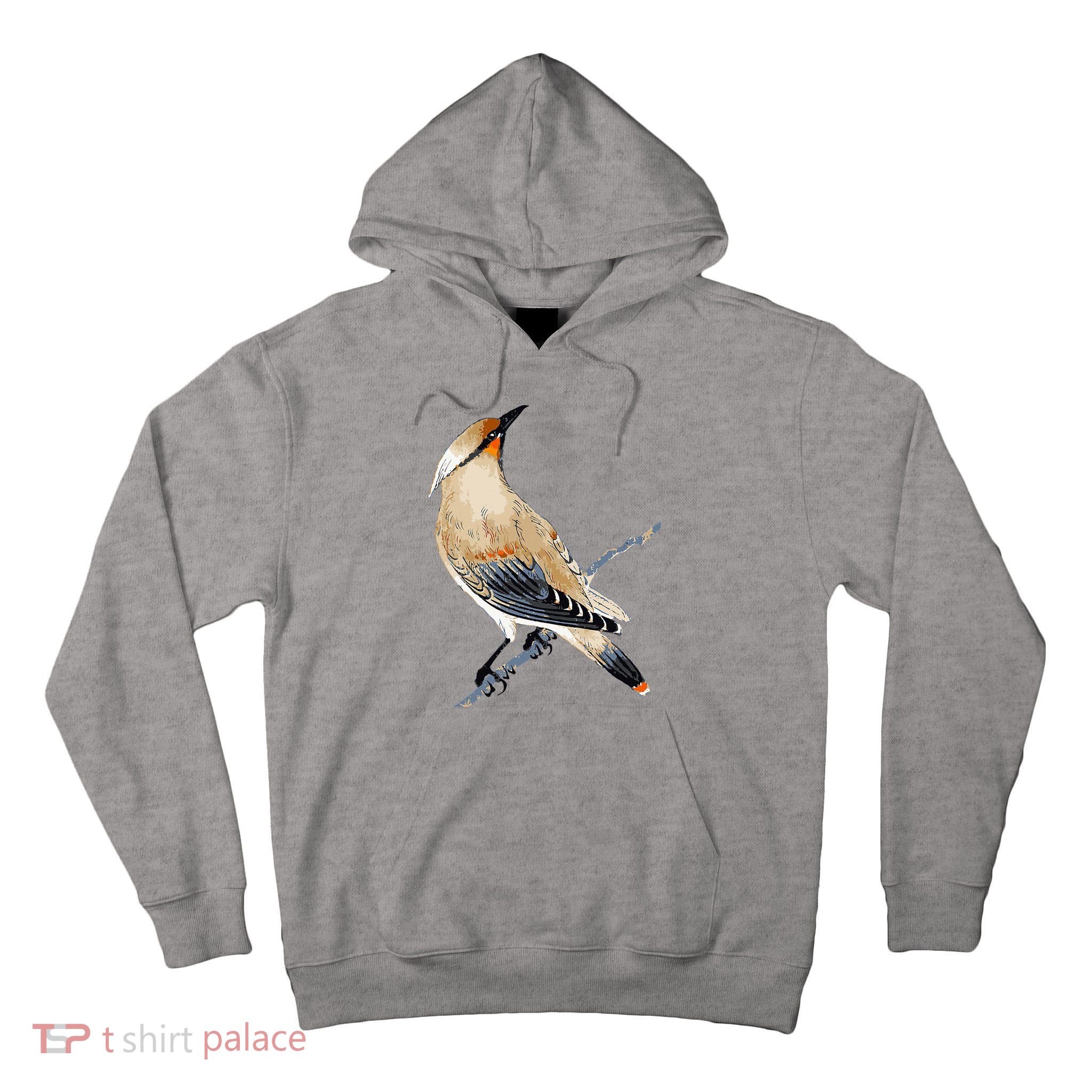Cedar Waxwing Bird Ornithology Beautiful Songbird Tall Hoodie