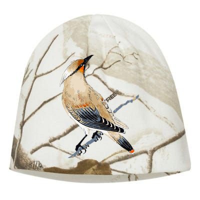 Cedar Waxwing Bird Ornithology Beautiful Songbird Kati - Camo Knit Beanie