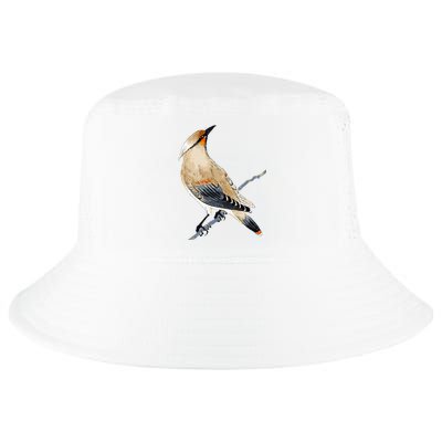 Cedar Waxwing Bird Ornithology Beautiful Songbird Cool Comfort Performance Bucket Hat