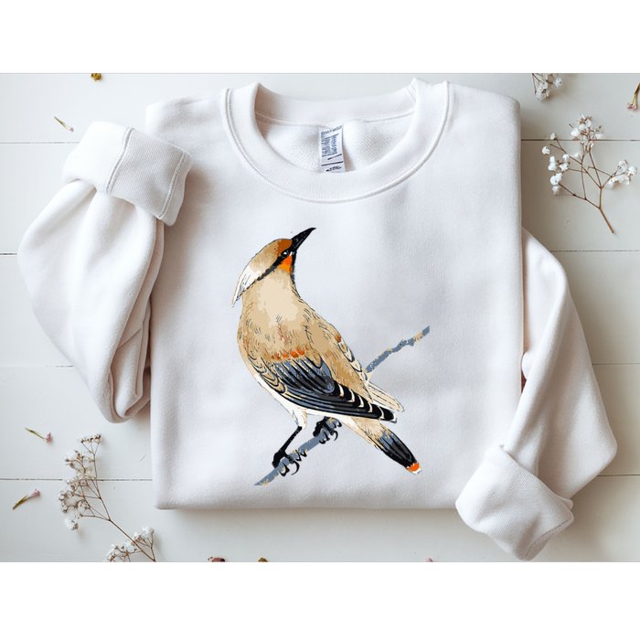 Cedar Waxwing Bird Ornithology Beautiful Songbird Sweatshirt