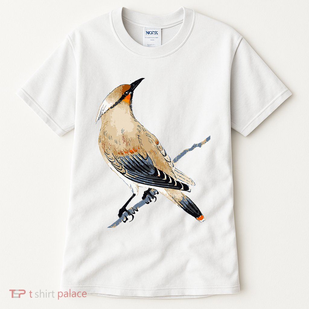 Cedar Waxwing Bird Ornithology Beautiful Songbird Tall T-Shirt