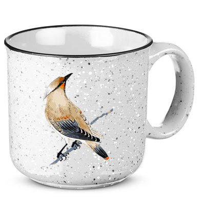 Cedar Waxwing Bird Ornithology Beautiful Songbird 15oz Campfire Ceramic Mug