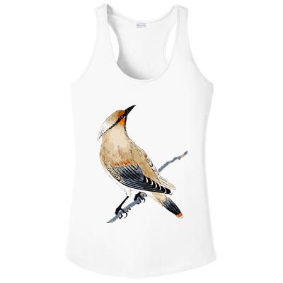 Cedar Waxwing Bird Ornithology Beautiful Songbird Ladies PosiCharge Competitor Racerback Tank