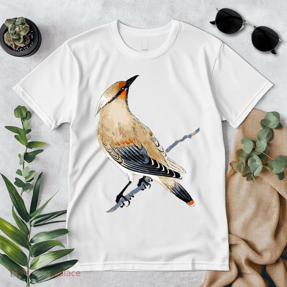 Cedar Waxwing Bird Ornithology Beautiful Songbird Premium T-Shirt