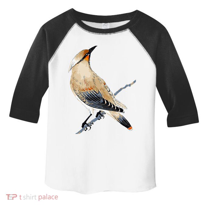 Cedar Waxwing Bird Ornithology Beautiful Songbird Toddler Fine Jersey T-Shirt