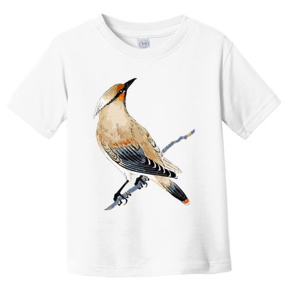 Cedar Waxwing Bird Ornithology Beautiful Songbird Toddler T-Shirt