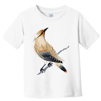 Cedar Waxwing Bird Ornithology Beautiful Songbird Toddler T-Shirt